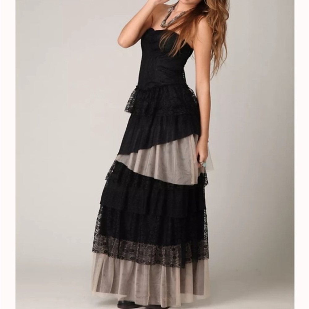 Free People Black Strapless Layered Dress - Picture 3 of 3